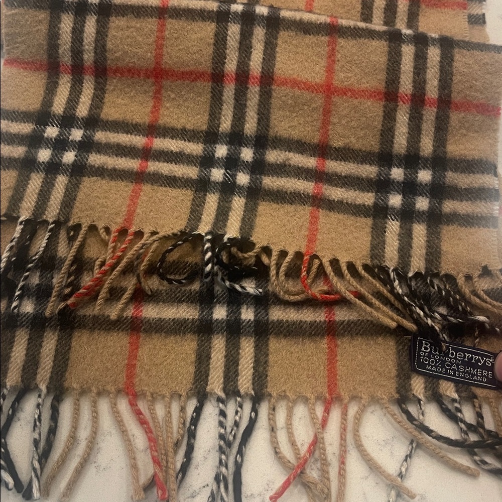 Vintage Burberry Cashmere Nova Check Scarf